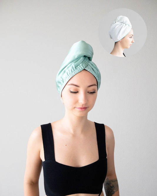 PREMIUM TURBAN MINT / WHITE