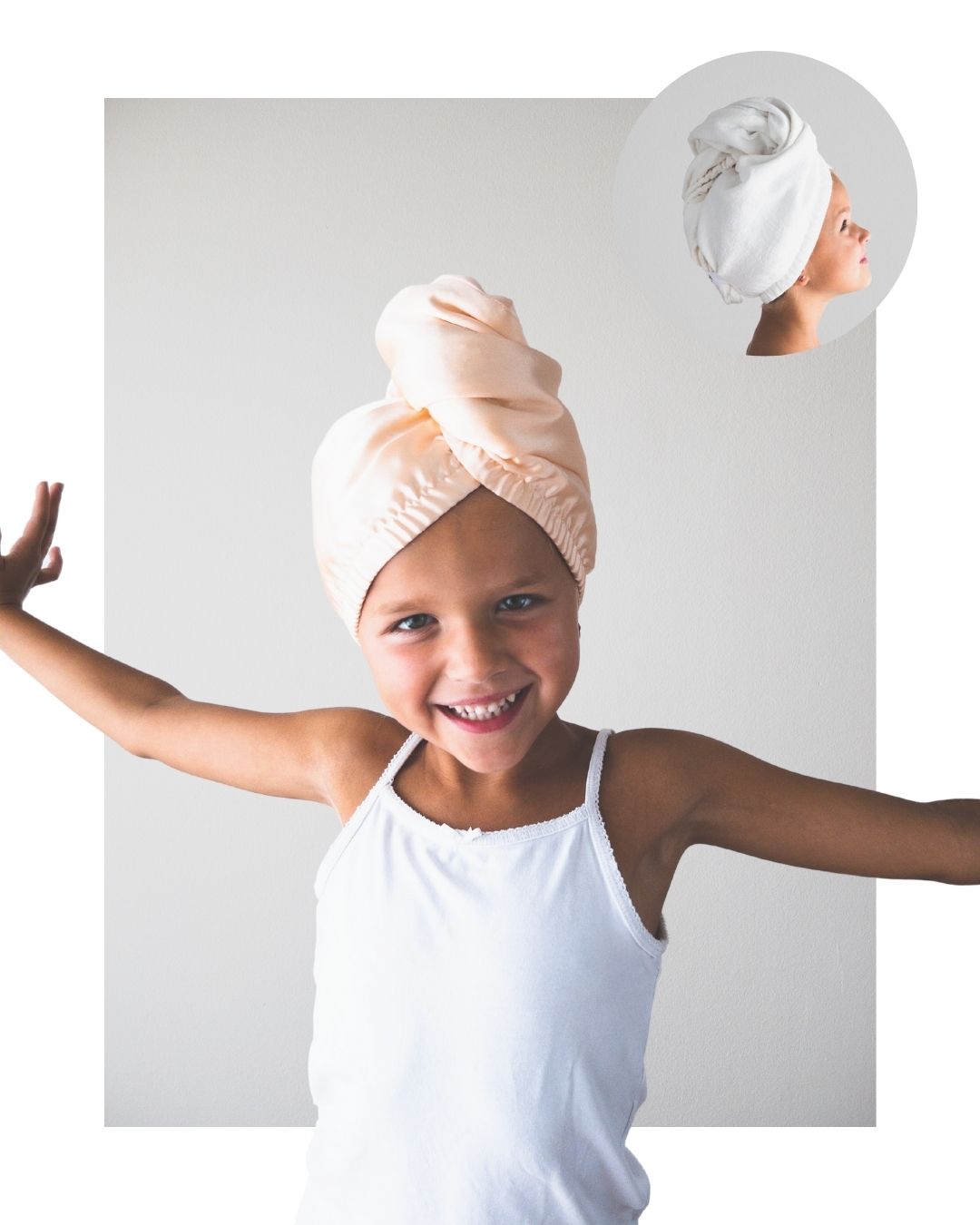 MINI PREMIUM TURBAN PEACH