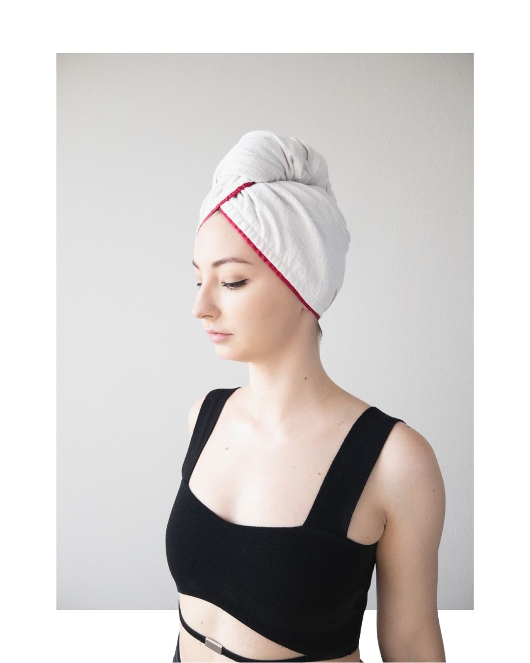 PREMIUM TURBAN MAGENTA / WHITE