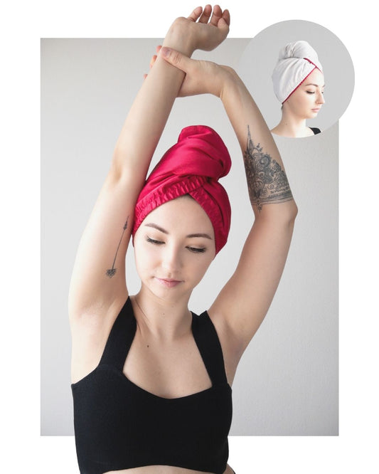 PREMIUM TURBAN MAGENTA / WHITE